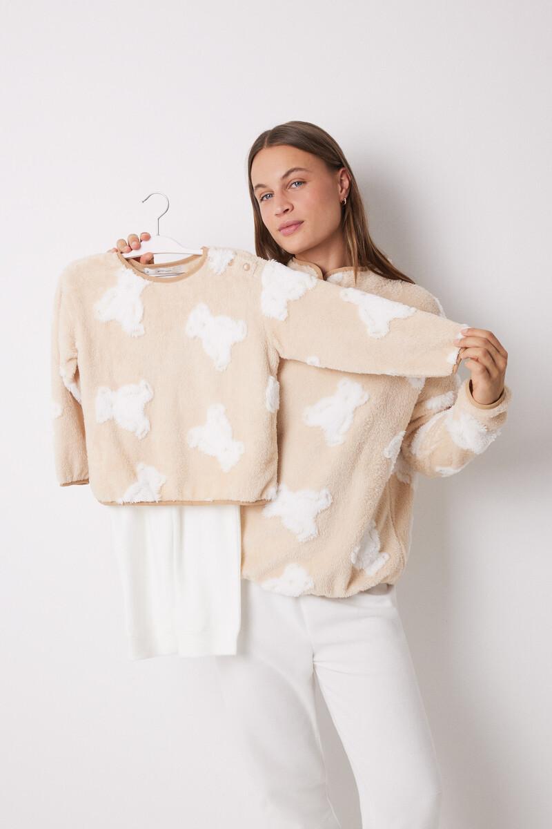 women'secret Pijama largo polar ositos jacquard Outlet online