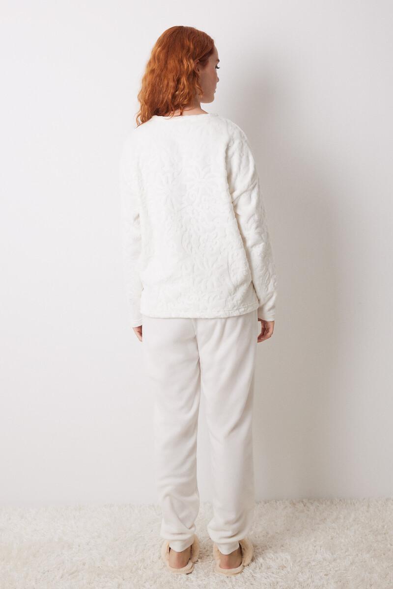 women'secret Pijama largo polar marfil Rebajas de fábrica