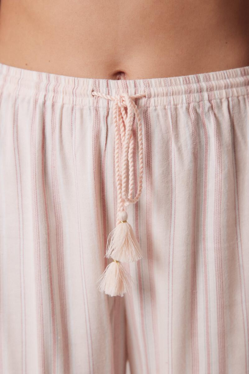 women'secret Pantalón largo franela rayas rosas Los más vendidos