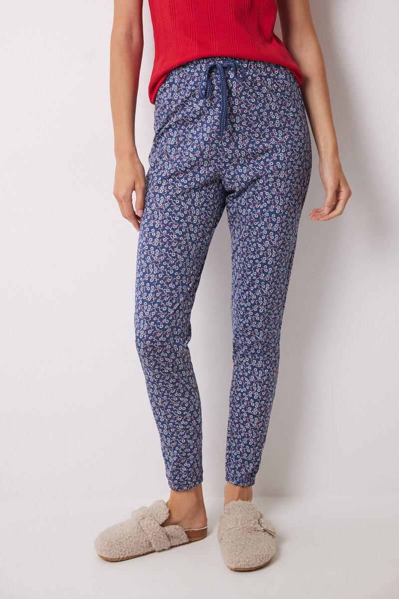 women'secret Pantalón pijama algodón flores skinny Ventas relámpago