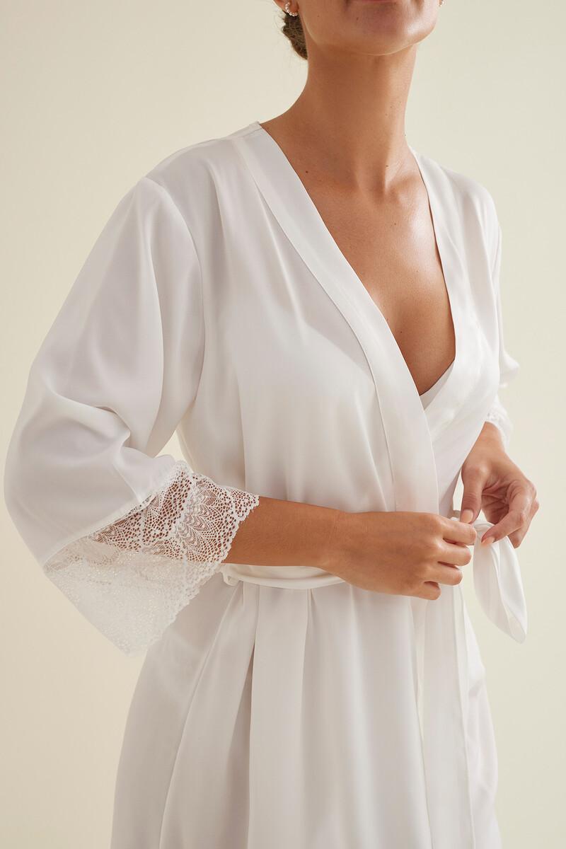 women'secret Bata Lencera Kimono Corta Satén Envío gratis