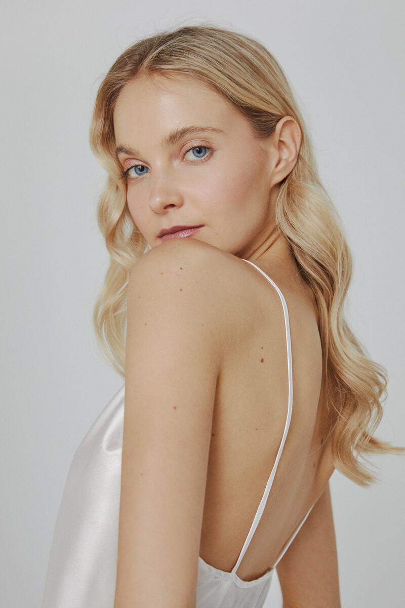women'secret Camisón de mujer Ivette Bridal corto de satén en blanco Oferta especial de fábrica