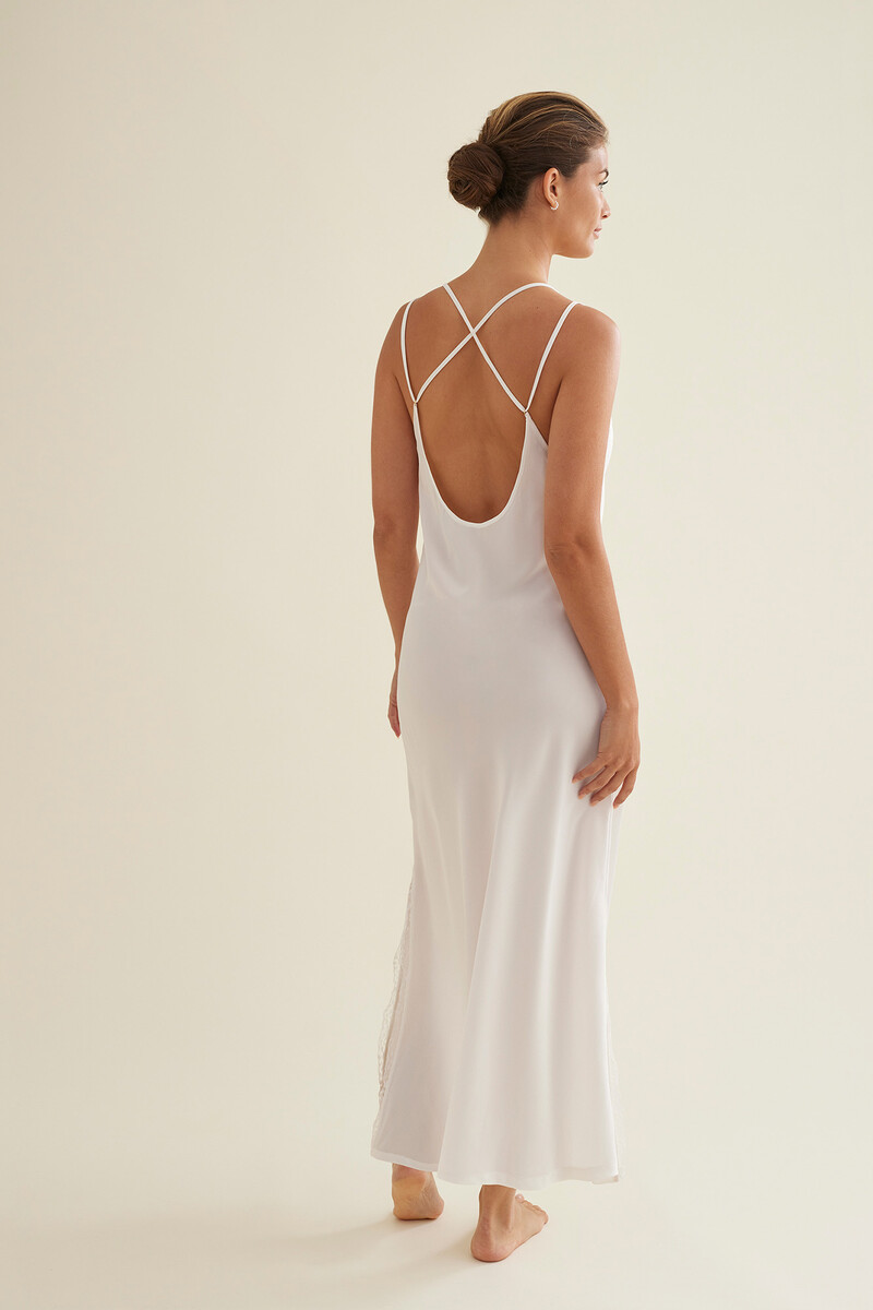 women'secret Camisón Lencero Largo Tirantes Satén Solo queda un día