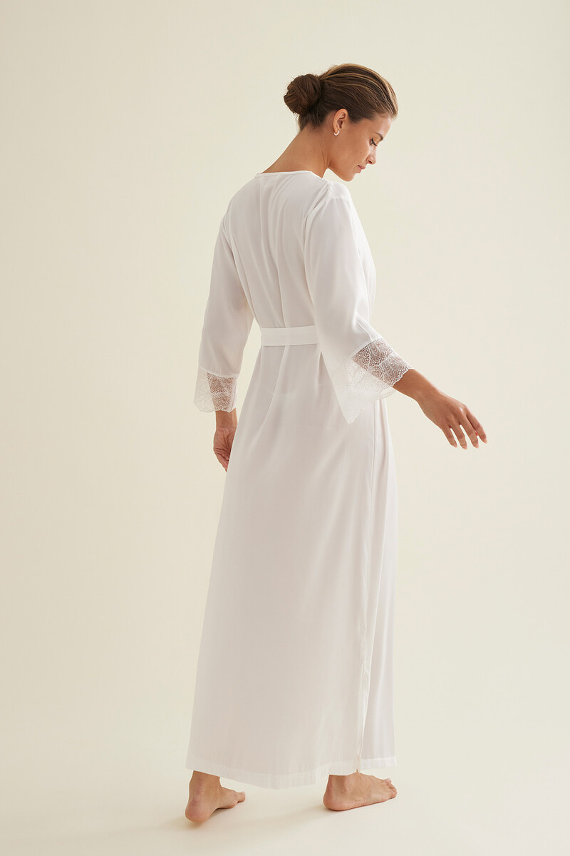 women'secret Bata Lencera Kimono Larga Satén Superdescuento