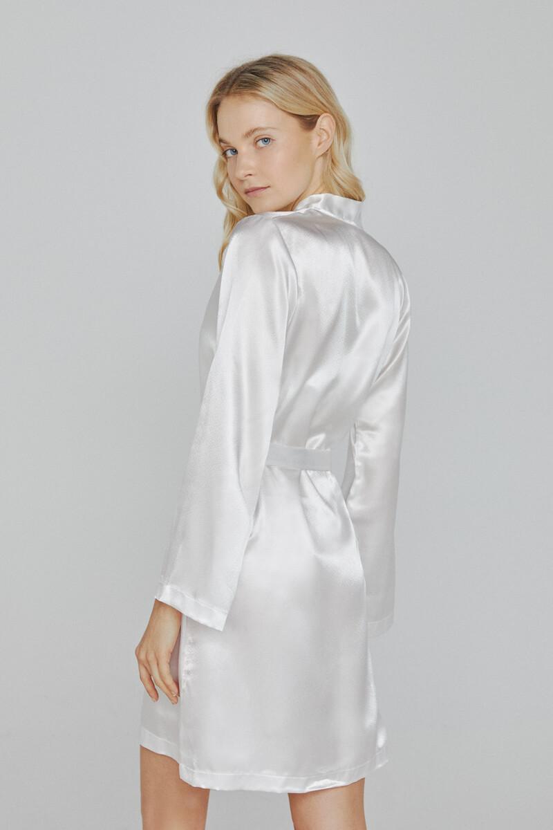 women'secret Bata de mujer Ivette Bridal corta de satén en blanco Liquidación