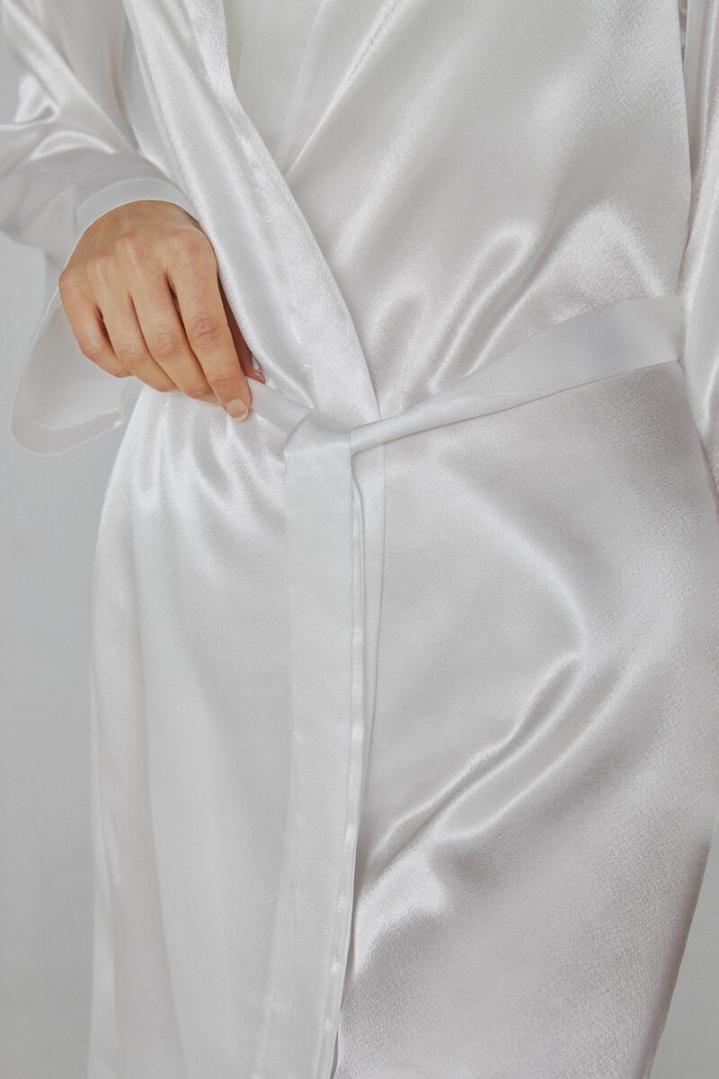 women'secret Bata de mujer Ivette Bridal corta de satén en blanco Liquidación