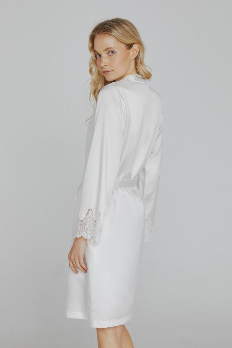 women'secret Bata de mujer Ivette Bridal corta satinada en blanco Envío internacional gratuito