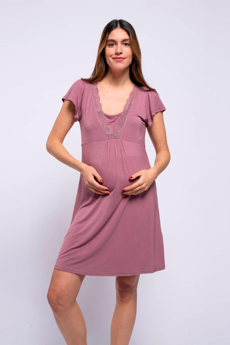 women'secret Camisón de lactancia manga corta con encaje Última moda
