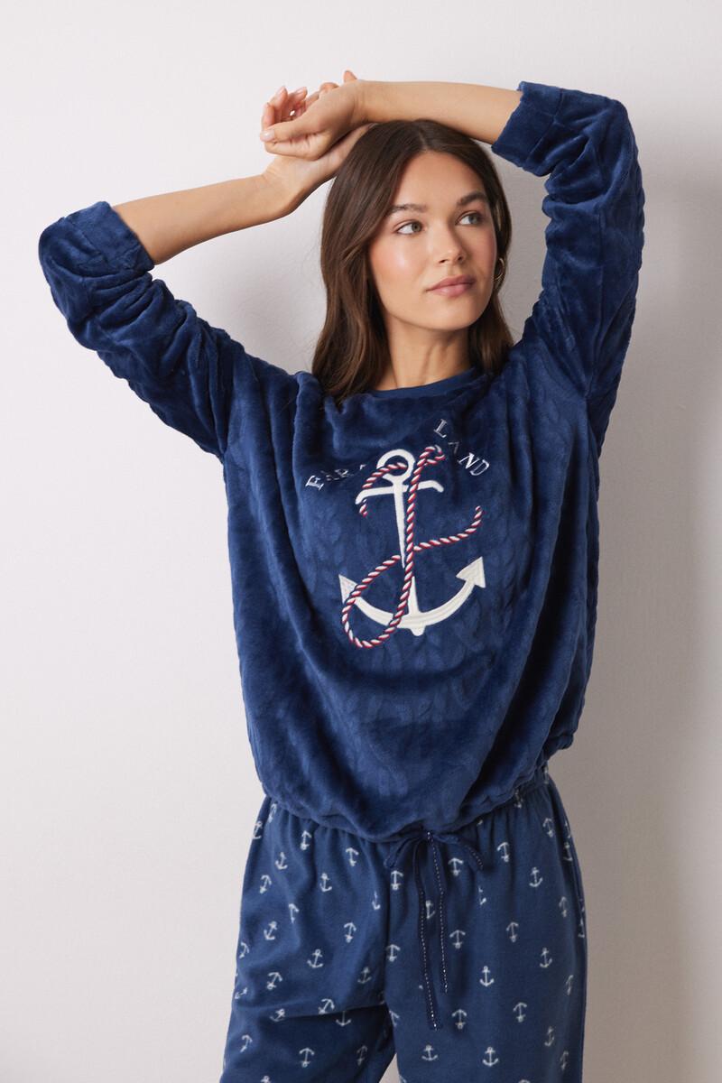 women'secret Pijama largo pelo y polar suave Rebajas de fin de temporada