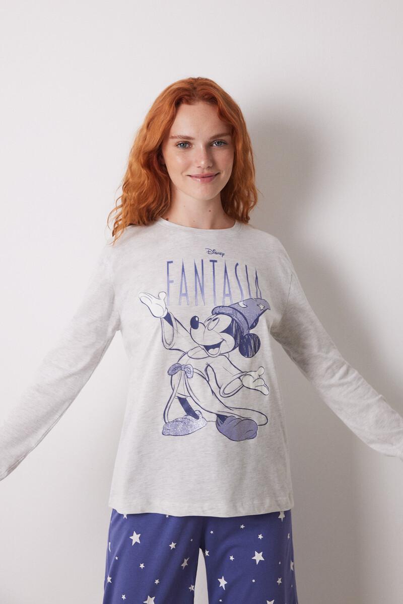 women'secret Pijama largo 100% algodón Mickey Precio ultrabajo
