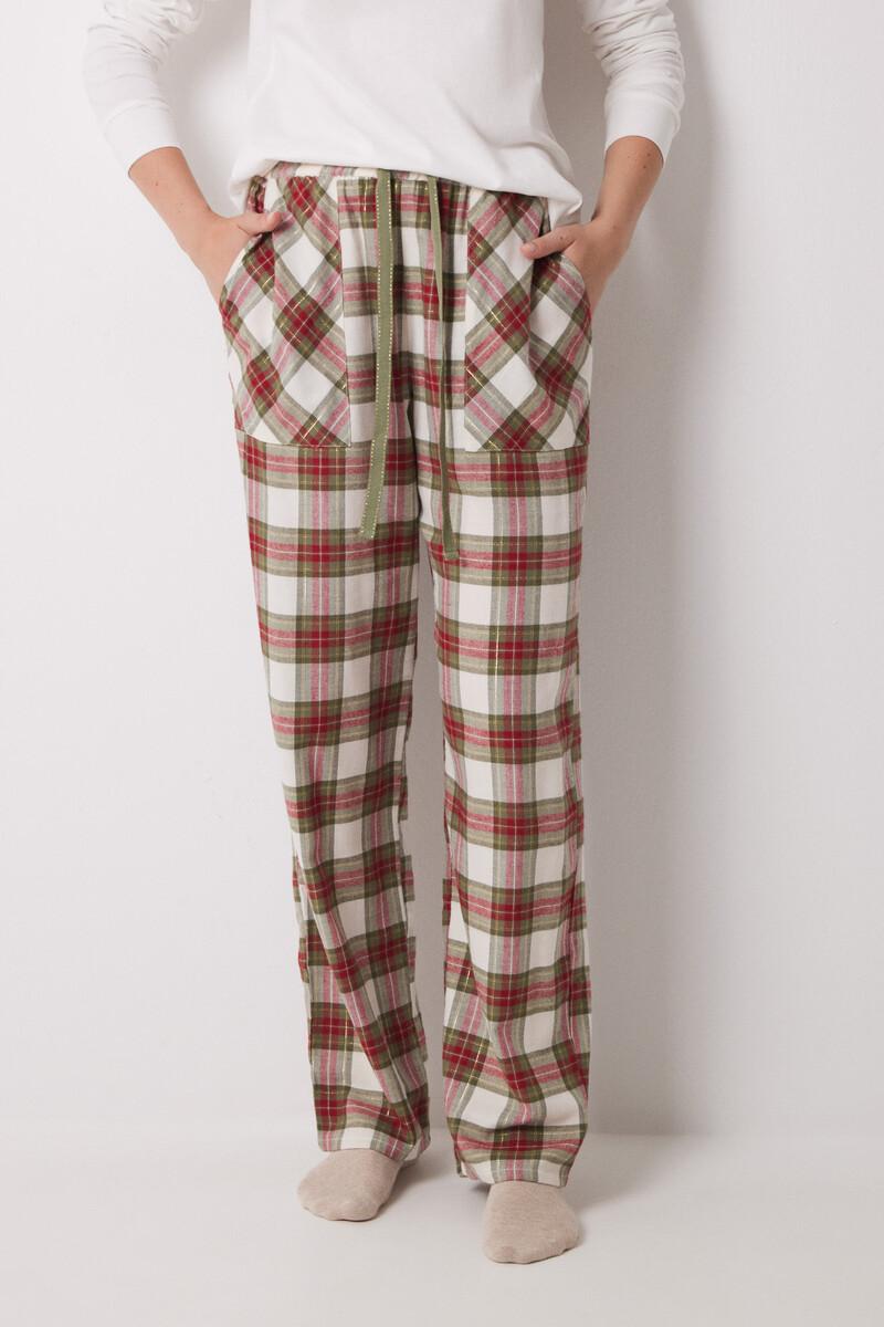 women'secret Pantalón pijama cuadros algodón verde En línea