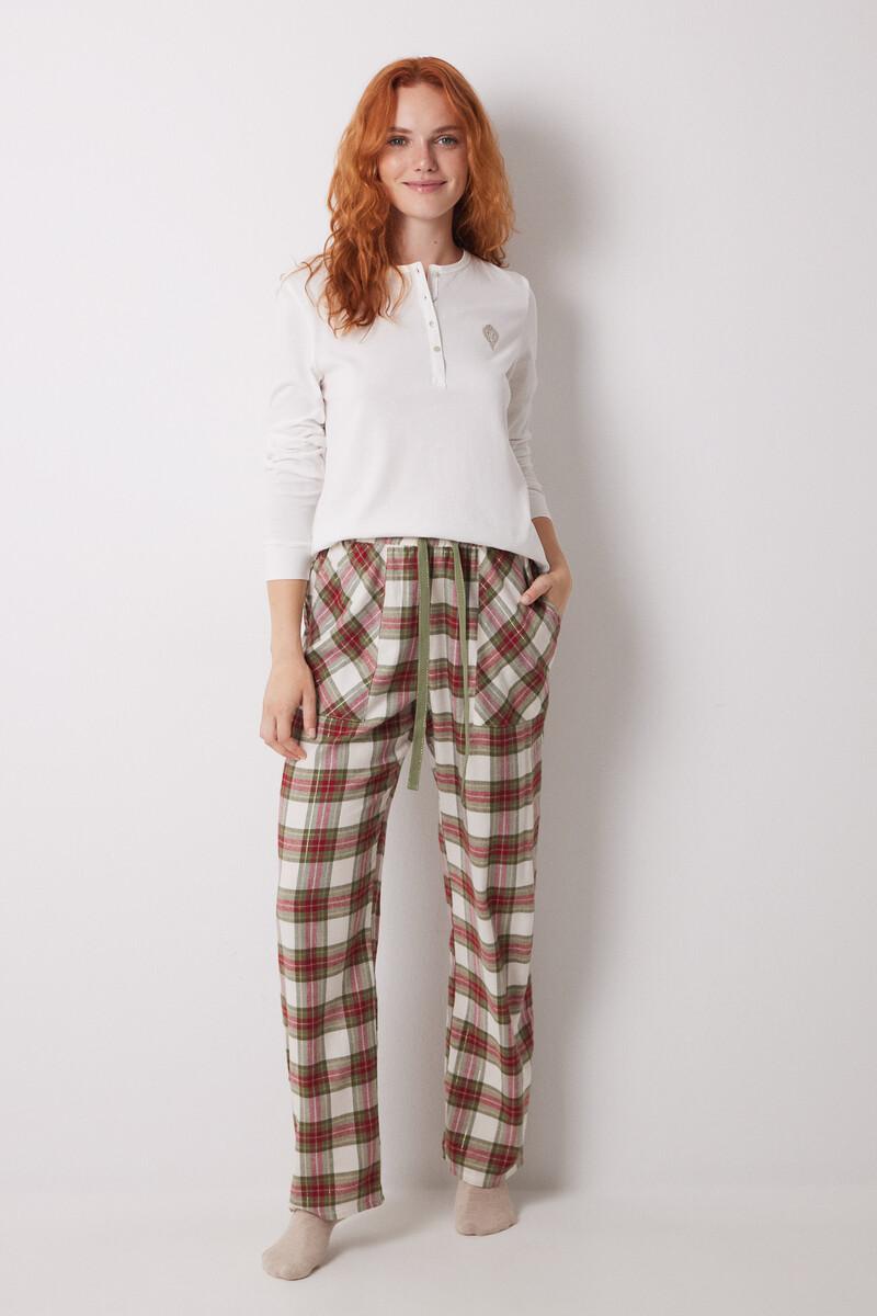 women'secret Pantalón pijama cuadros algodón verde En línea