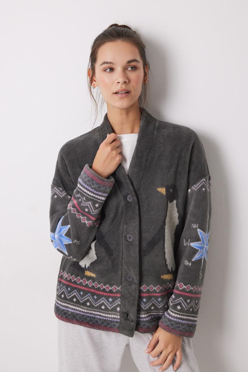 women'secret Pijama largo terciopelo pingüinos Outlet online