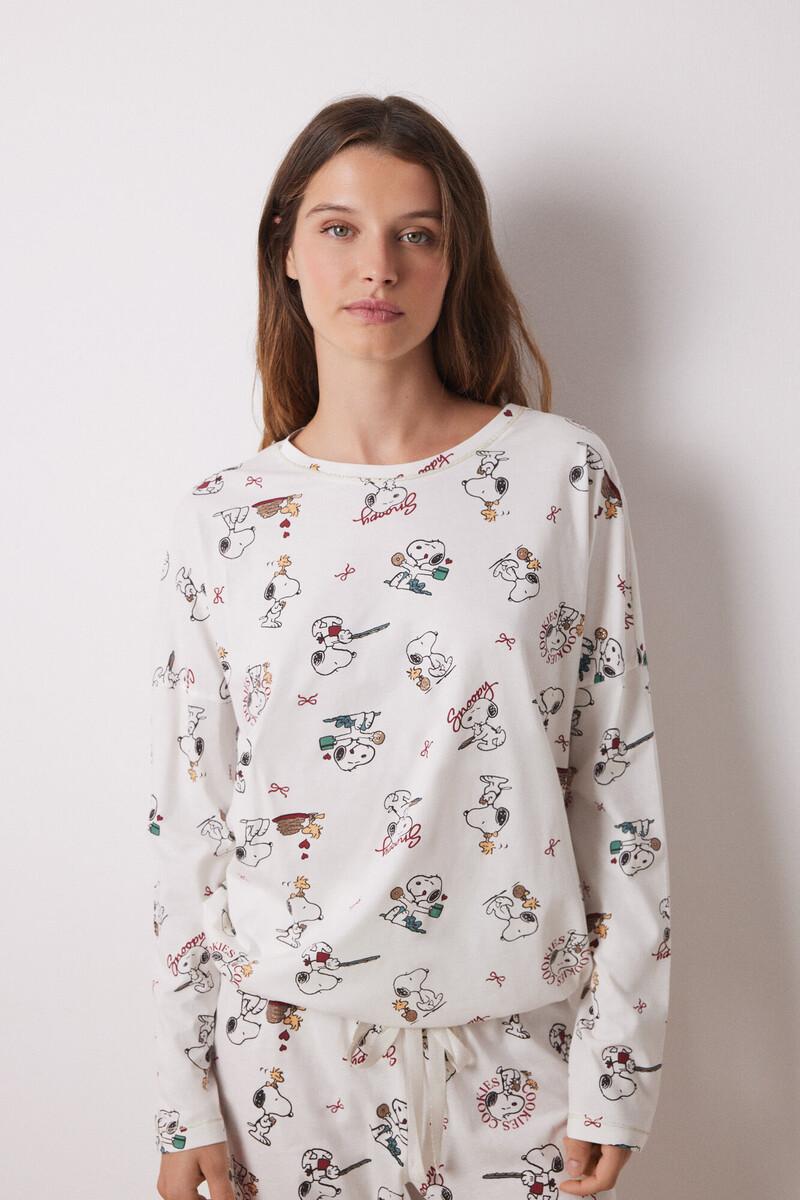 women'secret Pijama largo 100% algodón Snoopy