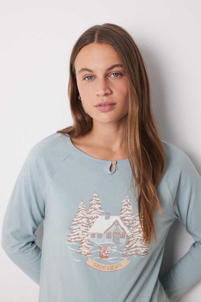 women'secret Pijama largo 100% algodón cuadros navideños Oferta especial de fábrica