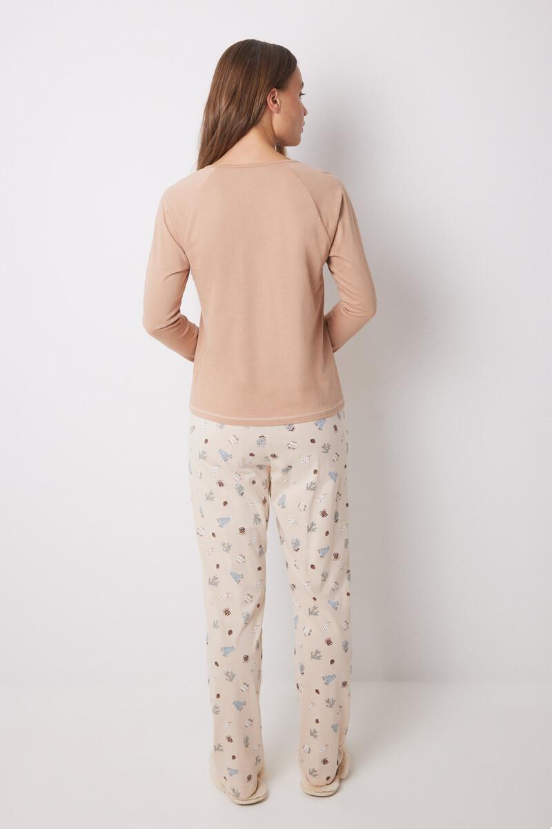 women'secret Pijama largo 100% algodón motivos navideños Tienda de fábrica