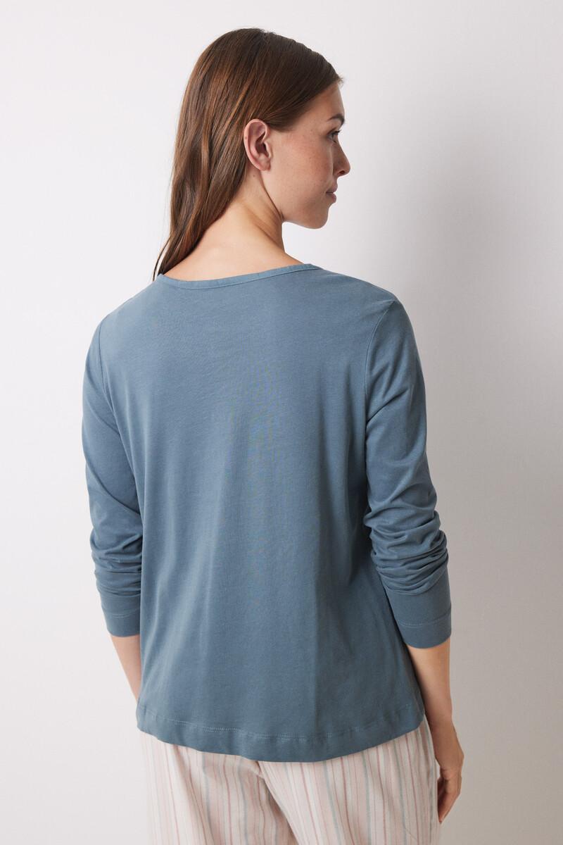women'secret Camiseta manga larga 100% algodón verde En oferta