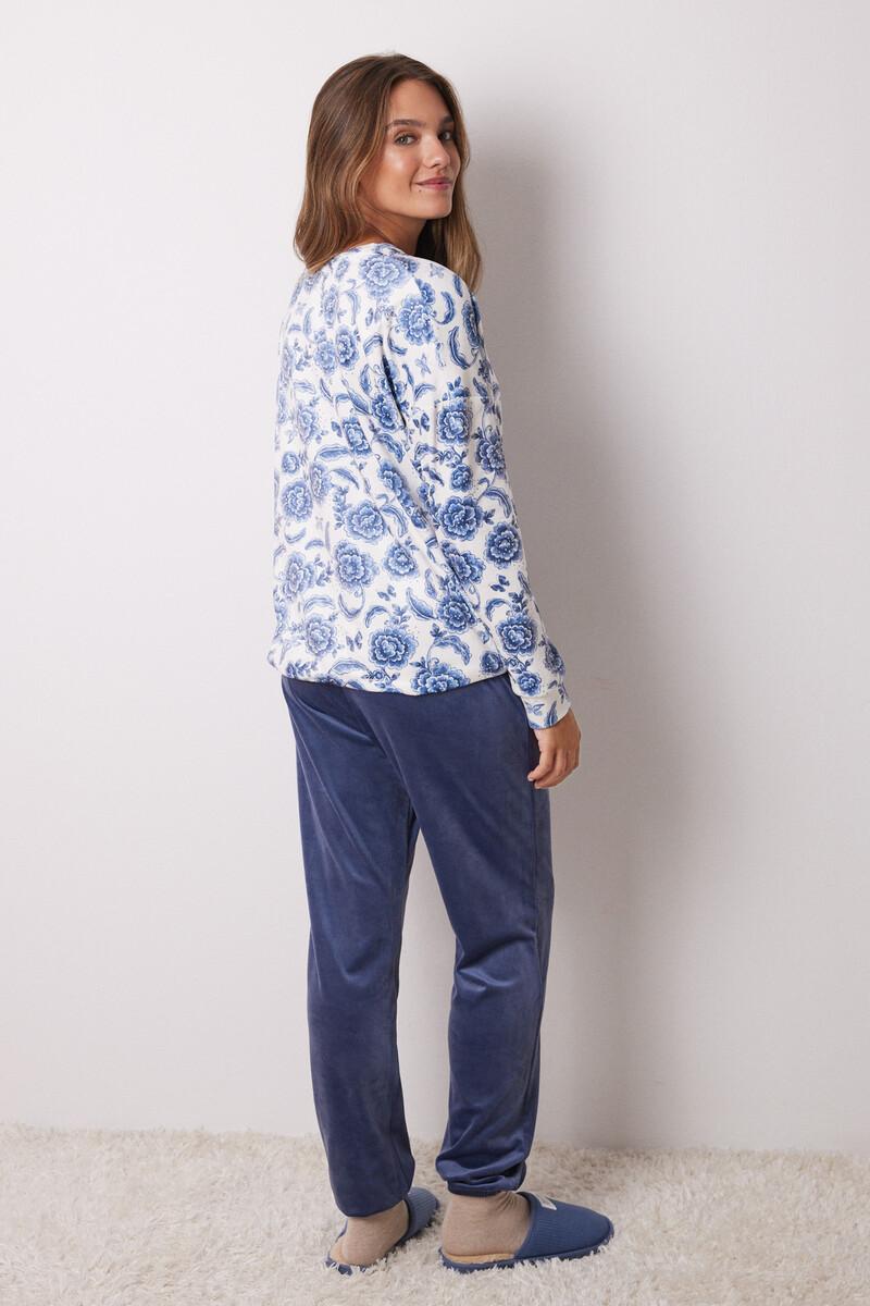 women'secret Pijama largo terciopelo elástico suave Grandes ahorros