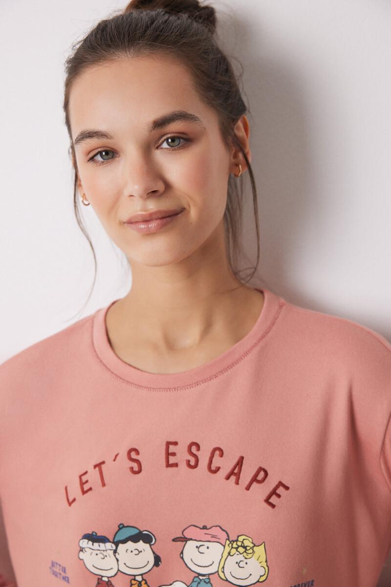 women'secret Pijama largo súper soft rosa Snoopy En línea
