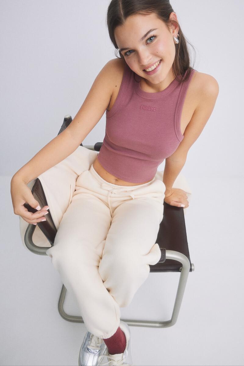 women'secret Pantalón jogger felpa amarillo claro Outlet online