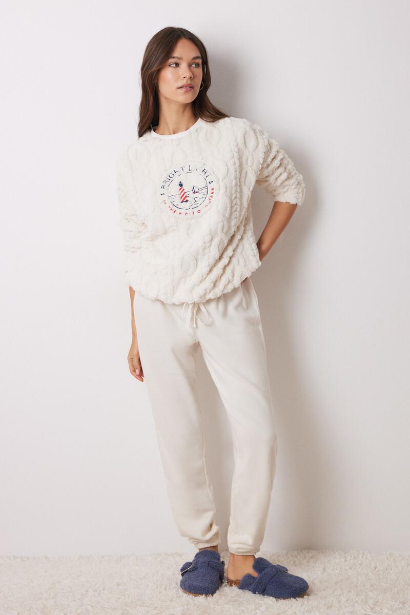 women'secret Pijama largo borreguito y polar suave Rebajas