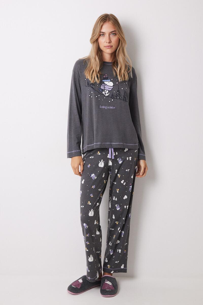 women'secret Pijama largo 100% algodón Snoopy