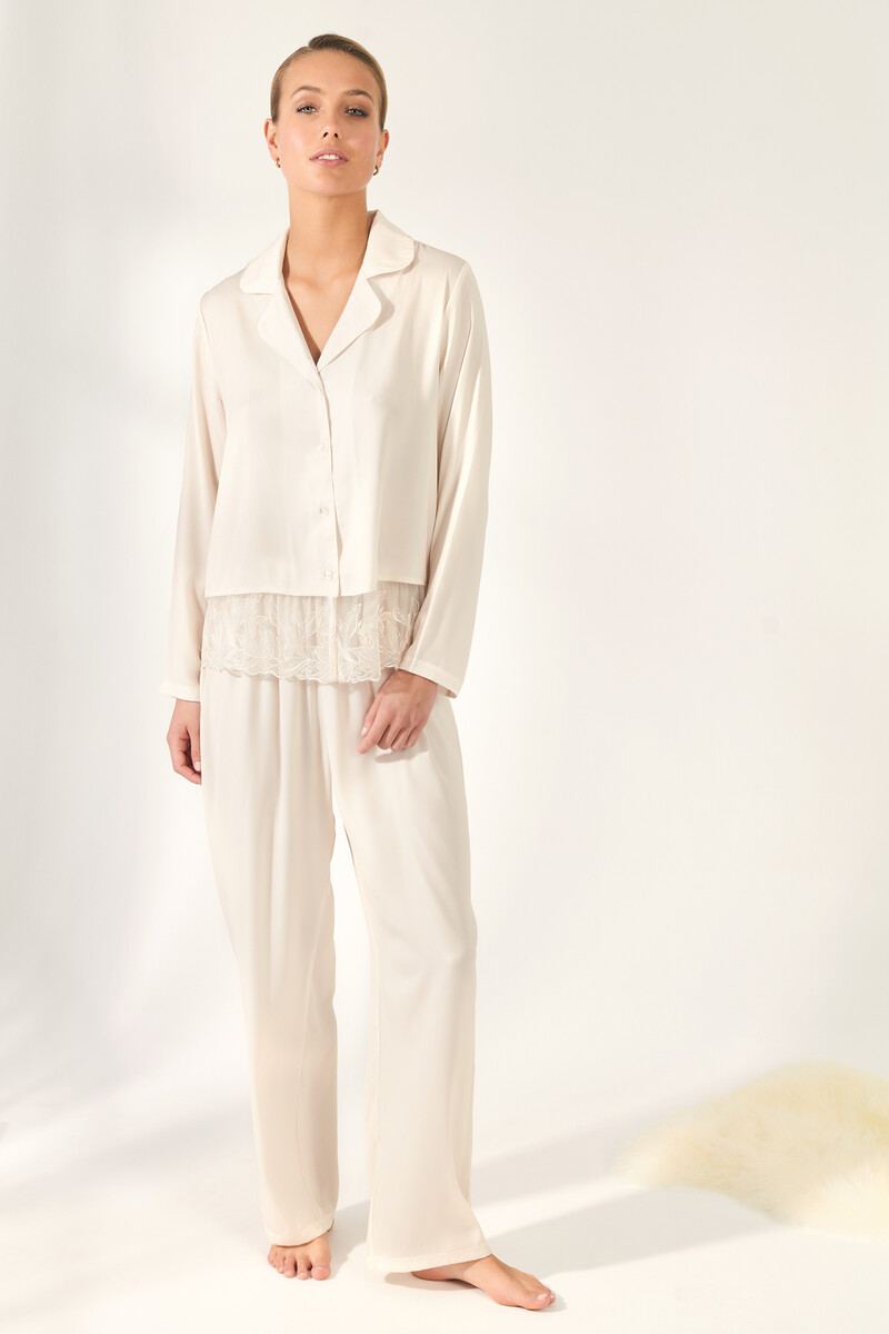 women'secret Pijama lencero camisero satén En oferta