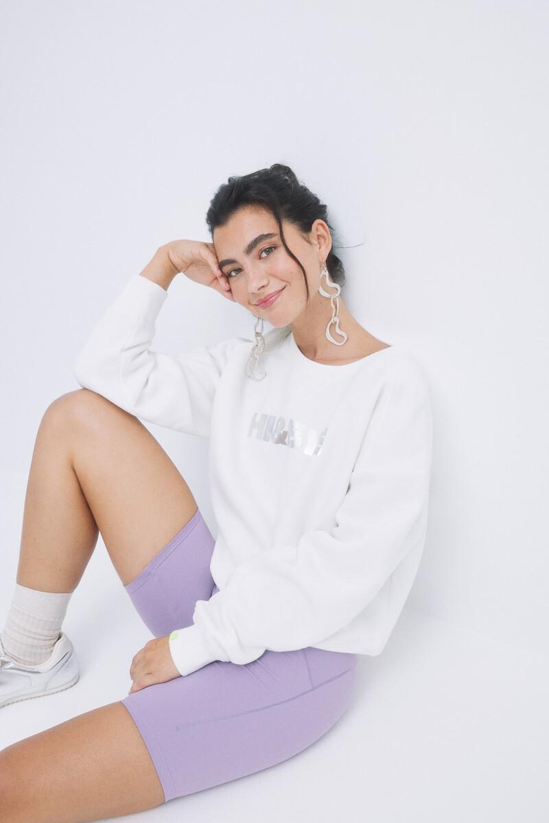 women'secret Sudadera felpa marfil logo Mejor oferta