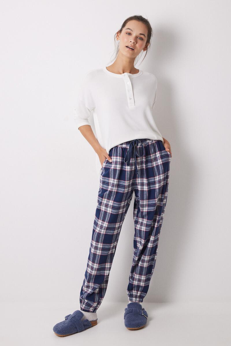 women'secret Pantalón carrot 100% algodón cuadros Rebajas online