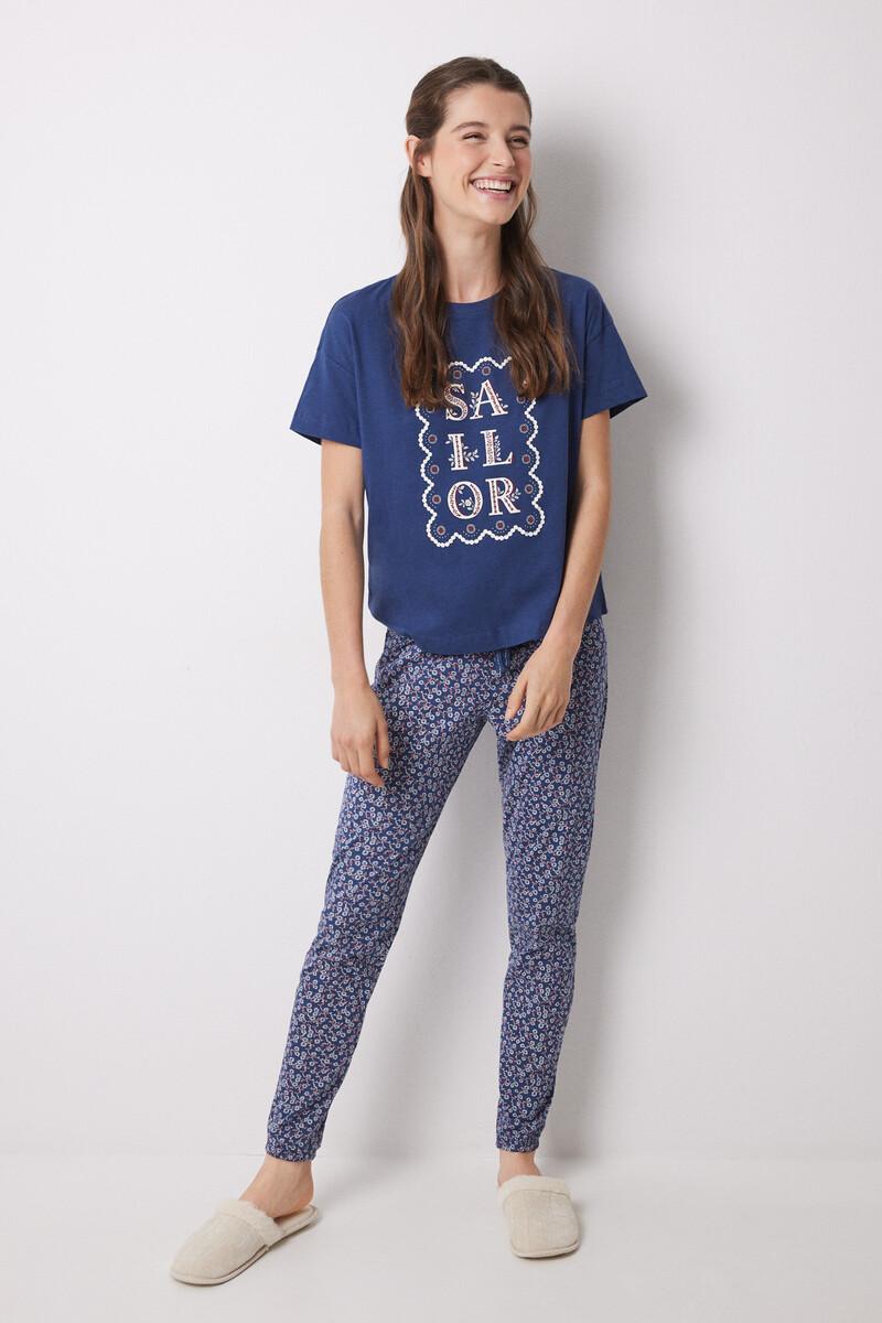 women'secret Camiseta manga corta azul Sailor Envío gratis