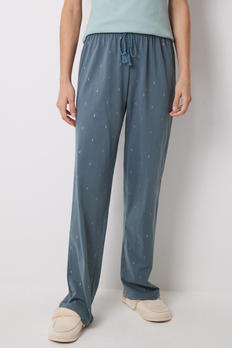 women'secret Pantalón largo 100% algodón verde Solo hoy