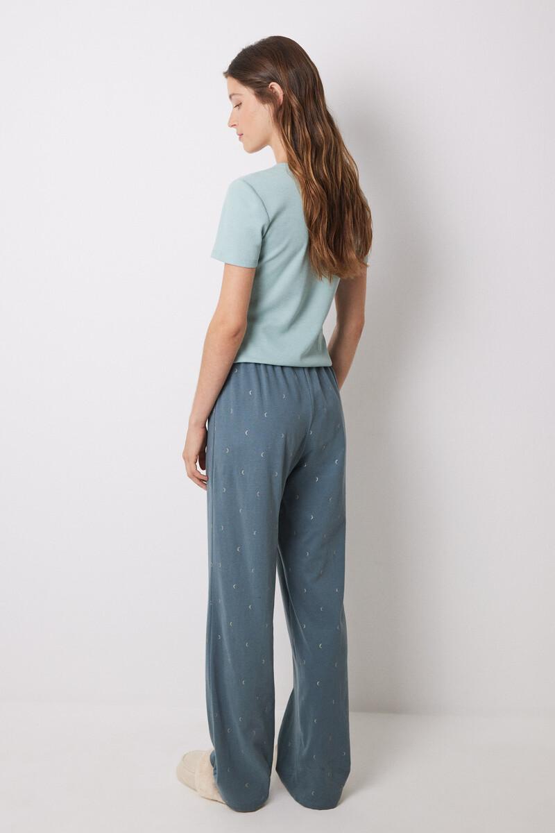 women'secret Pantalón largo 100% algodón verde Solo hoy