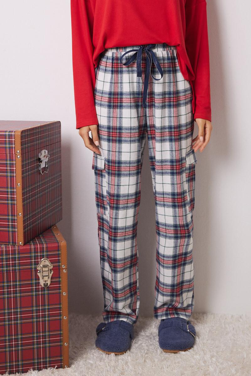 women'secret Pantalón cargo 100% algodón cuadros Oferta especial de fábrica