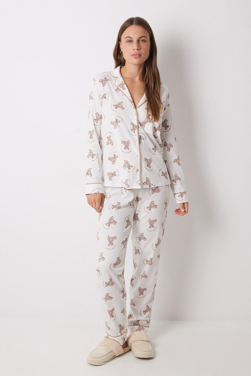 women'secret Pijama largo camisero 100% algodón ositos Solo queda un día