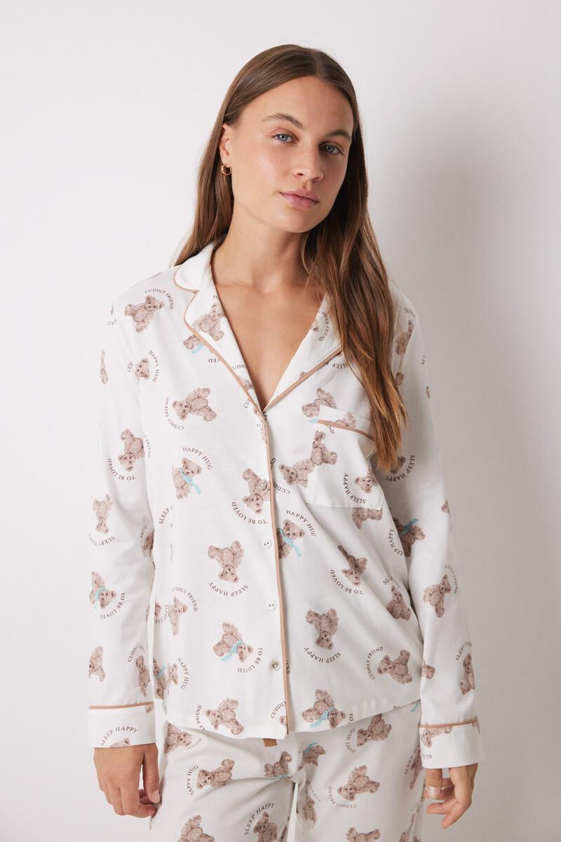 women'secret Pijama largo camisero 100% algodón ositos Solo queda un día
