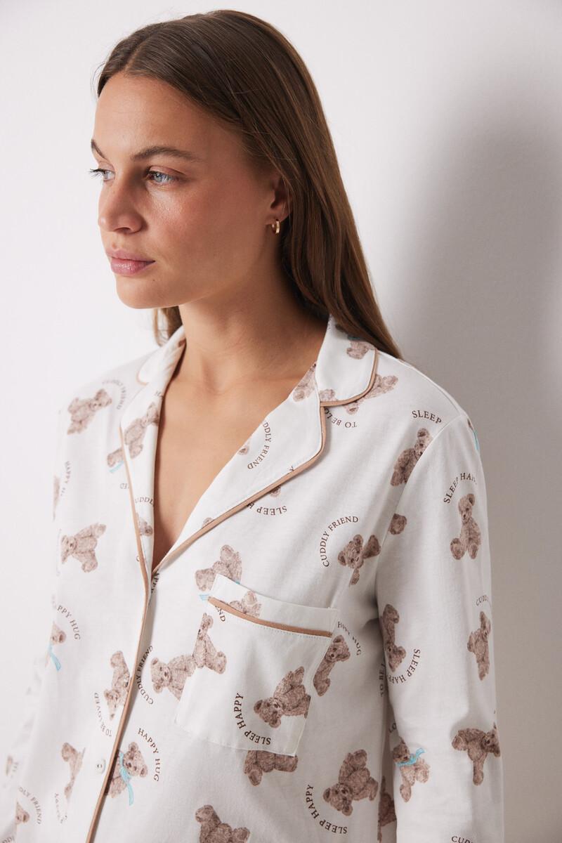 women'secret Pijama largo camisero 100% algodón ositos Solo queda un día