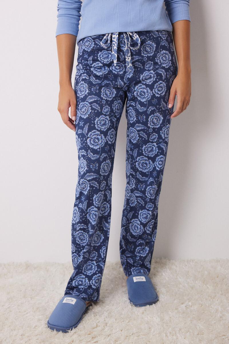 women'secret Pantalón pijama largo flores Superdescuento