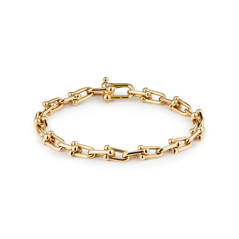 ﻿Tiffany & Co. Tiffany HardWear Pulsera de eslabones pequeños de oro amarillo Grandes descuentos