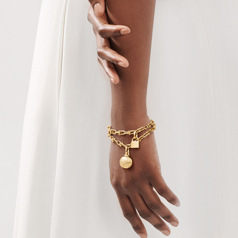 Tiffany & Co. Tiffany HardWear Pulsera de varias vueltas con eslabones pequeños de oro amarillo Ahorra y exporta