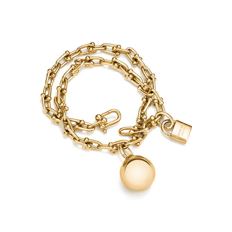 Tiffany & Co. Tiffany HardWear Pulsera de varias vueltas con eslabones pequeños de oro amarillo Ahorra y exporta