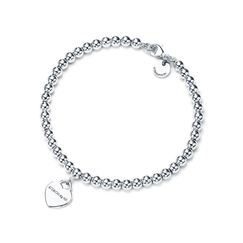 Tiffany & Co. Return to Tiffany™ Pulsera de cuentas con insignia de corazón en plata Descuentos del mes