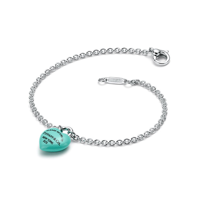 Tiffany & Co. Return to Tiffany™ Pulsera Full Heart de plata de ley con Tiffany Blue® Ofertas especiales