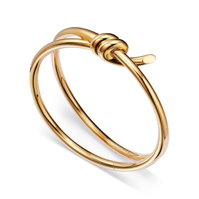Tiffany & Co. Tiffany Knot Brazalete articulado de dos vueltas en oro amarillo Precio ultrabajo