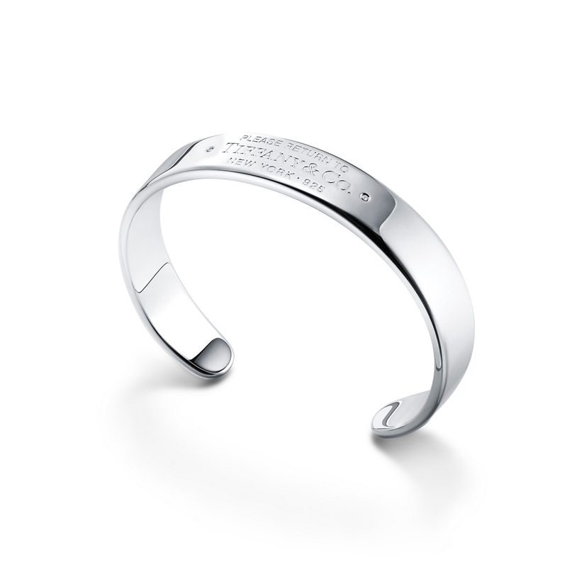 Tiffany & Co. Return to Tiffany™ Brazalete estrecho en plata de ley con diamantes Outlet