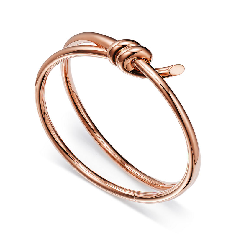 Tiffany & Co. Tiffany Knot Brazalete articulado de dos vueltas en oro rosa Rebajas baratas