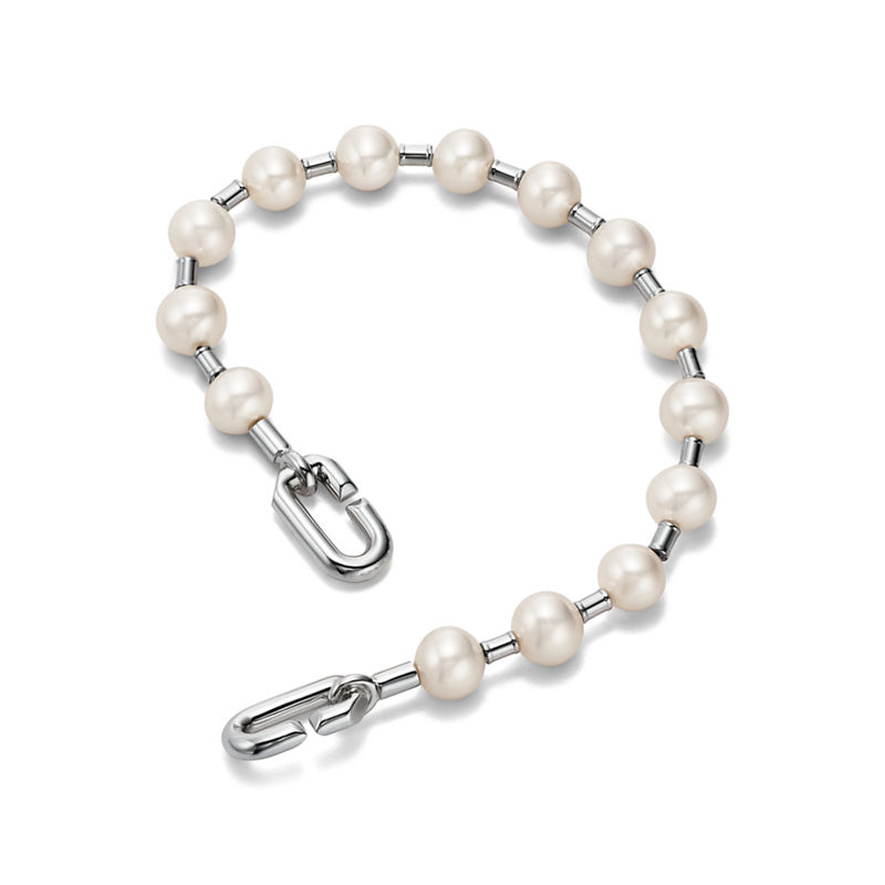 Tiffany & Co. Tiffany HardWear Pulsera de perla en plata 7-8 mm Rebajas de fábrica