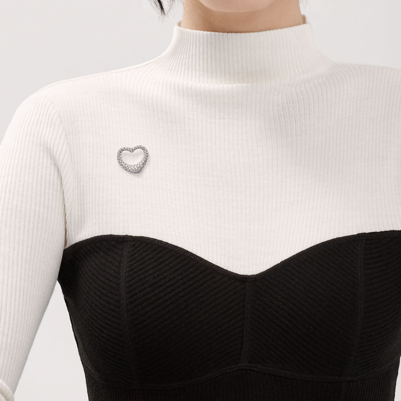 Tiffany & Co. Elsa Peretti® Broche Open Heart de platino con diamantes en pavé Rebajas online