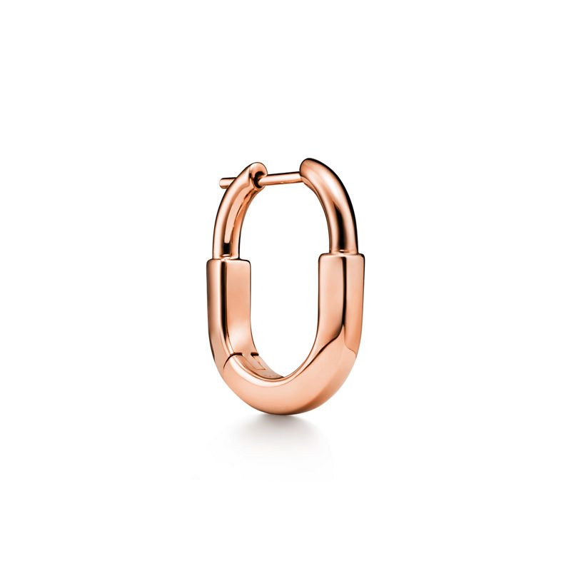 Tiffany & Co. Tiffany Lock Pendientes pequeños de oro rosa Oferta exclusiva