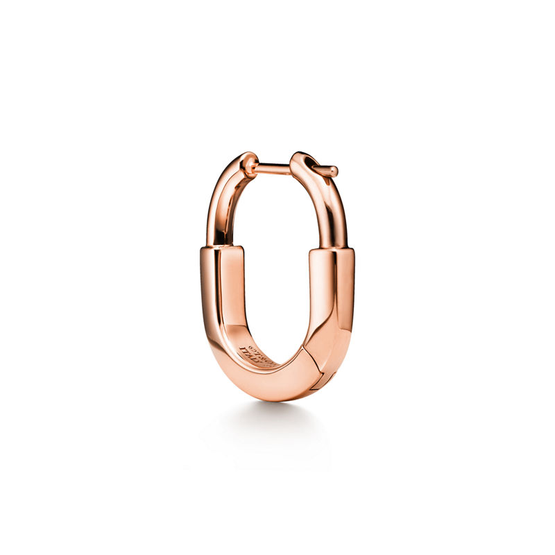 Tiffany & Co. Tiffany Lock Pendientes pequeños de oro rosa Oferta exclusiva