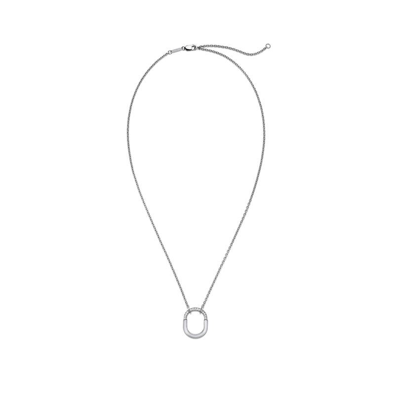 Tiffany & Co. Tiffany Lock Colgante pequeño de oro blanco con diamantes Rebajas de fin de temporada